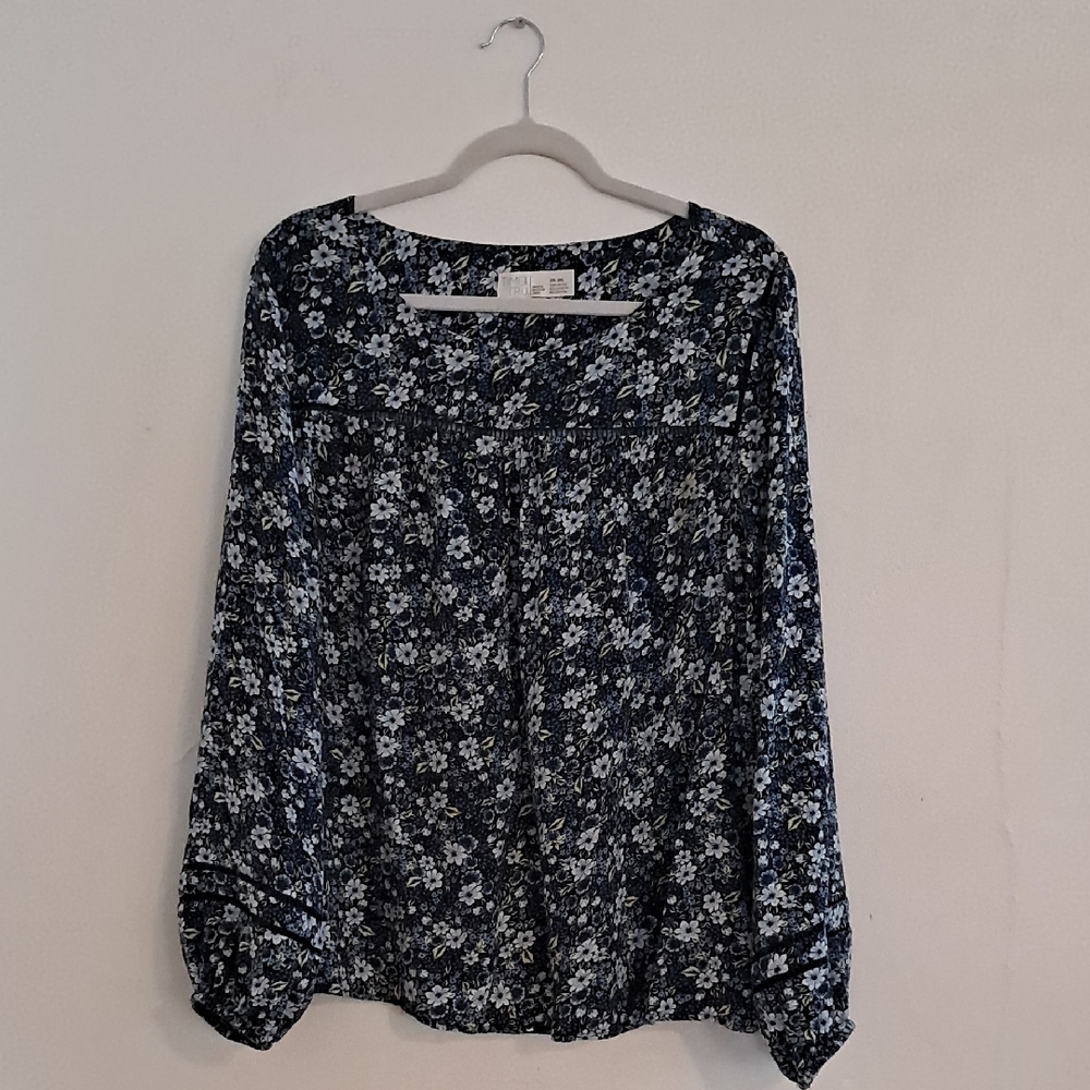 Floral Blue Women's Top